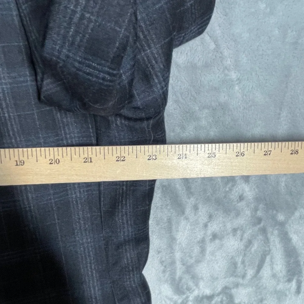 Giorgio Armani Taylor Charcoal Grey Virgin Wool Cashmere Plaid Blazer Jacket 50R